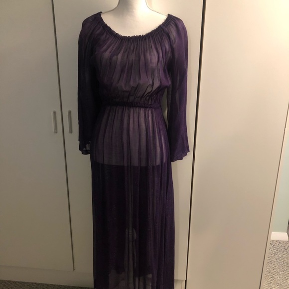 TRUE VINTAGE Deep Purple Bohemian Dress - Picture 11 of 15